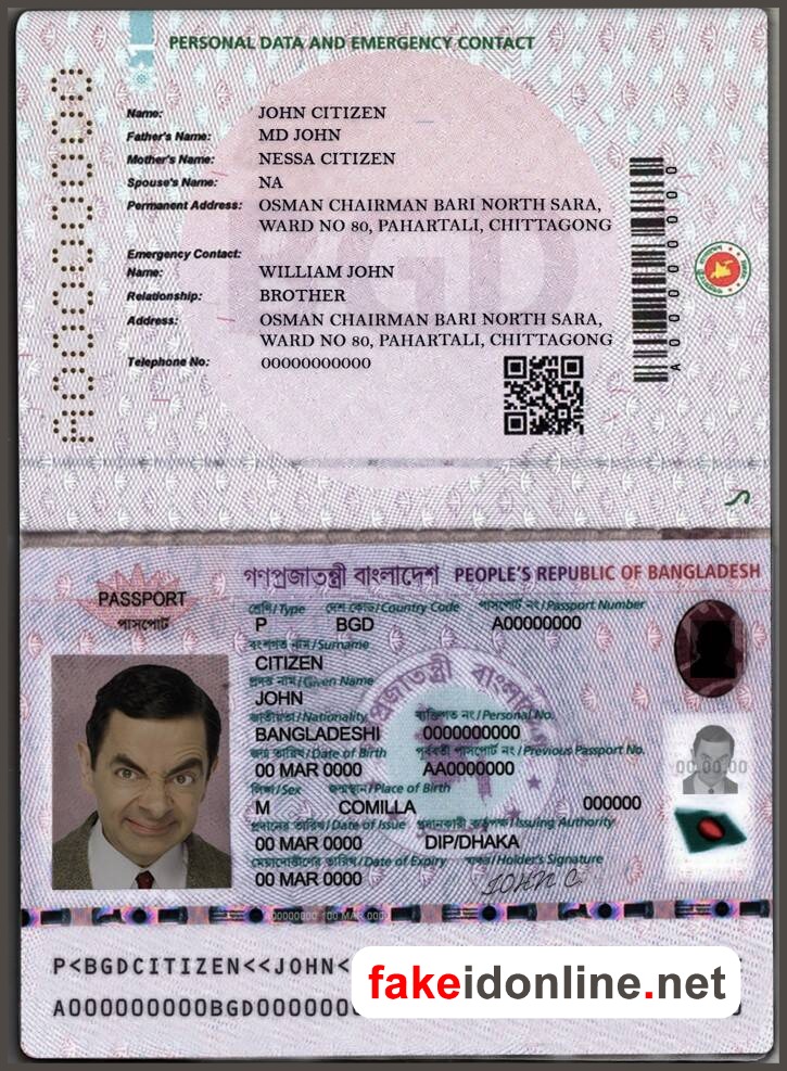 Bangladesh New Passport PSD Template